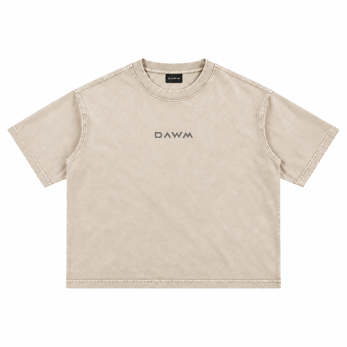 DAWM CODED 01 MU’MIN 275 GSM oversized tee in Bone, second alternate view