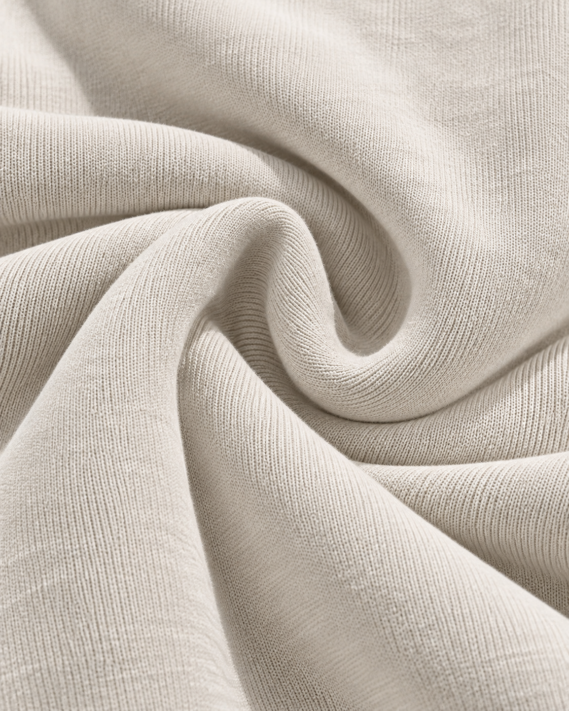 Fleece Hoodie — Bone