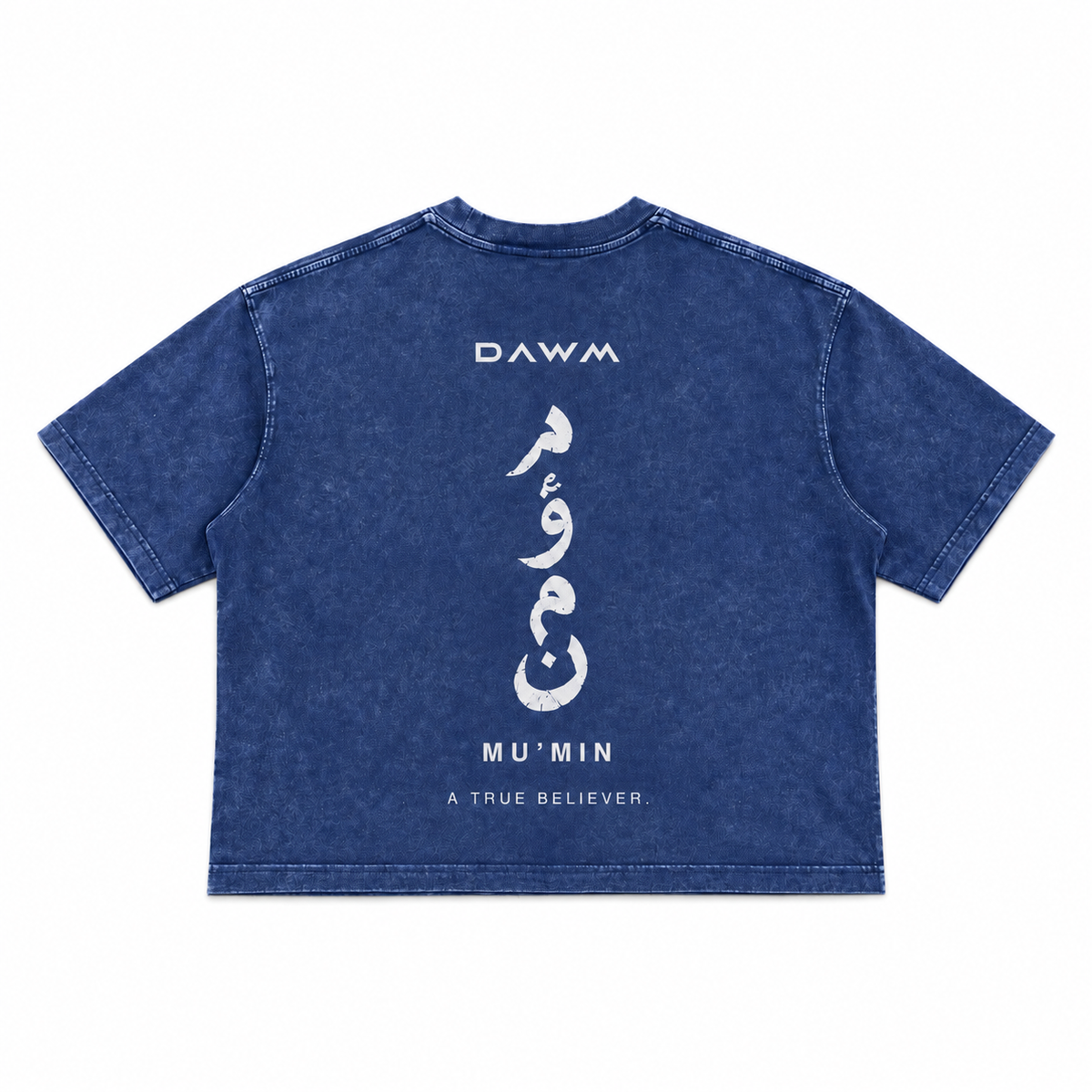 DAWM CODED 01 MU’MIN 275 GSM oversized tee in Deep Slate, alternate view
