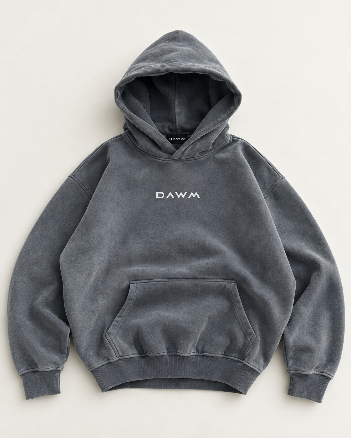 Fleece Hoodie — Washed Black