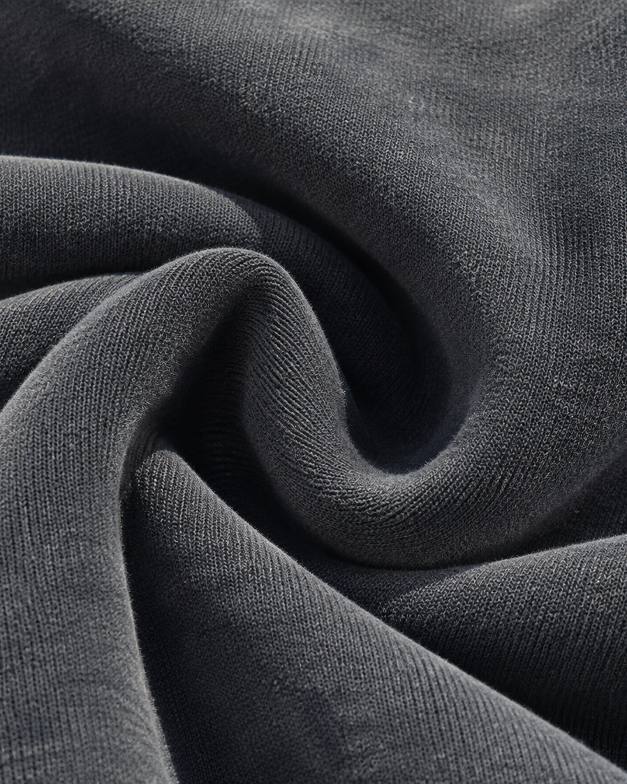 Fleece Hoodie — Washed Black