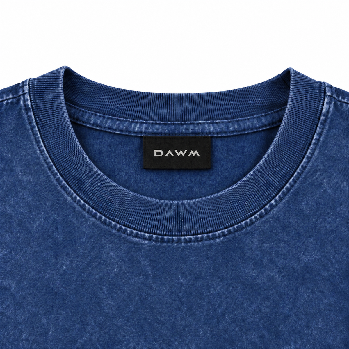 DAWM CODED 01 MU’MIN 275 GSM oversized tee in Deep Slate, third alternate view