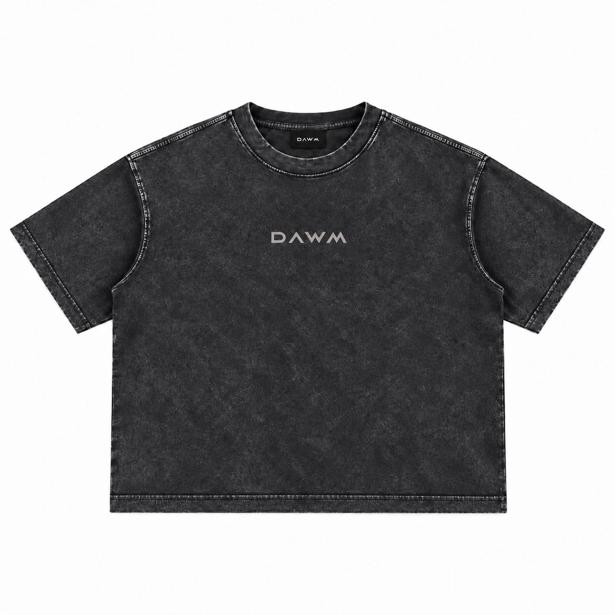 DAWM CODED 01 MU’MIN 275 GSM oversized tee in Washed Black, second alternate view