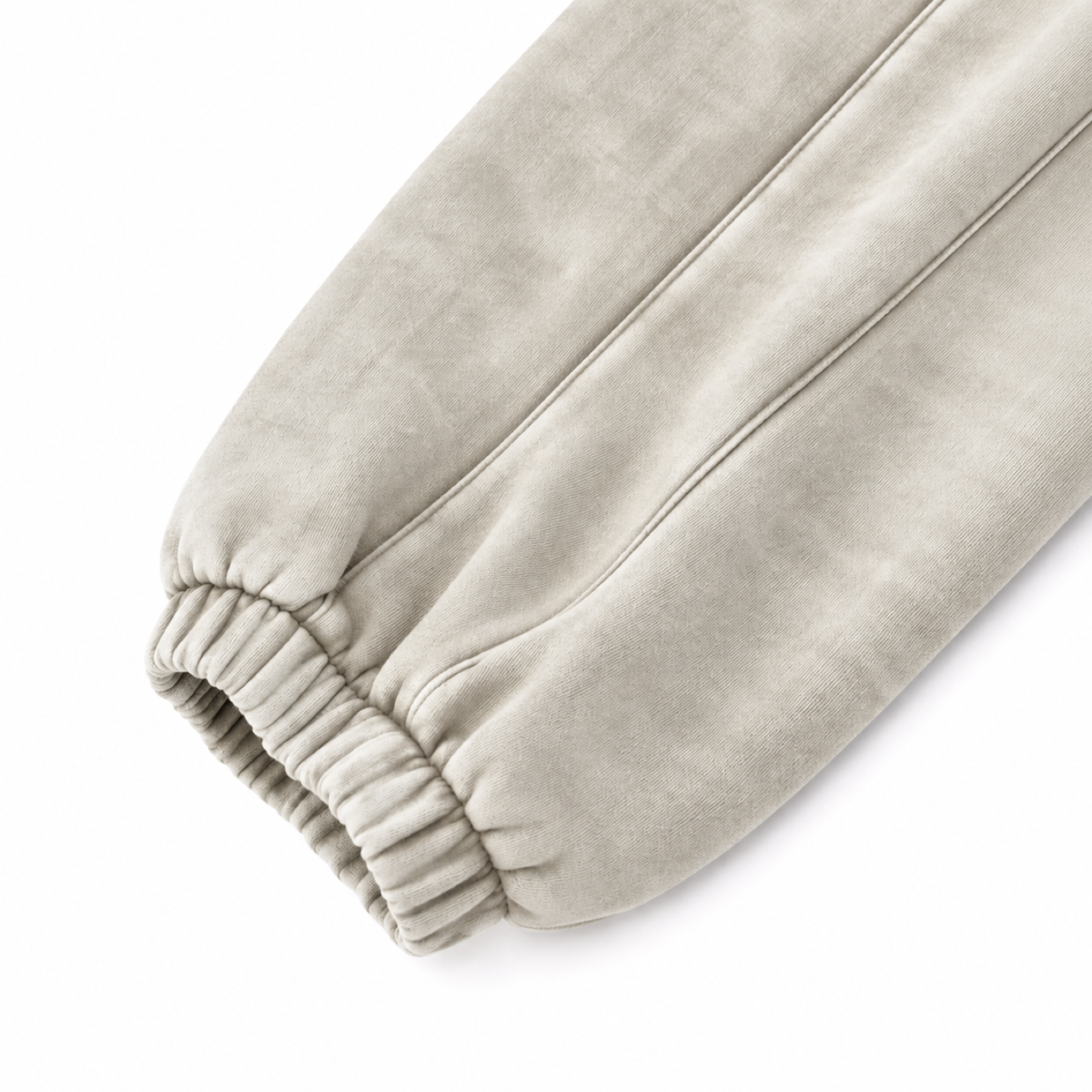 DAWM ESSENTIAL 01 355 GSM jogger sweatpants in Bone, detail view one