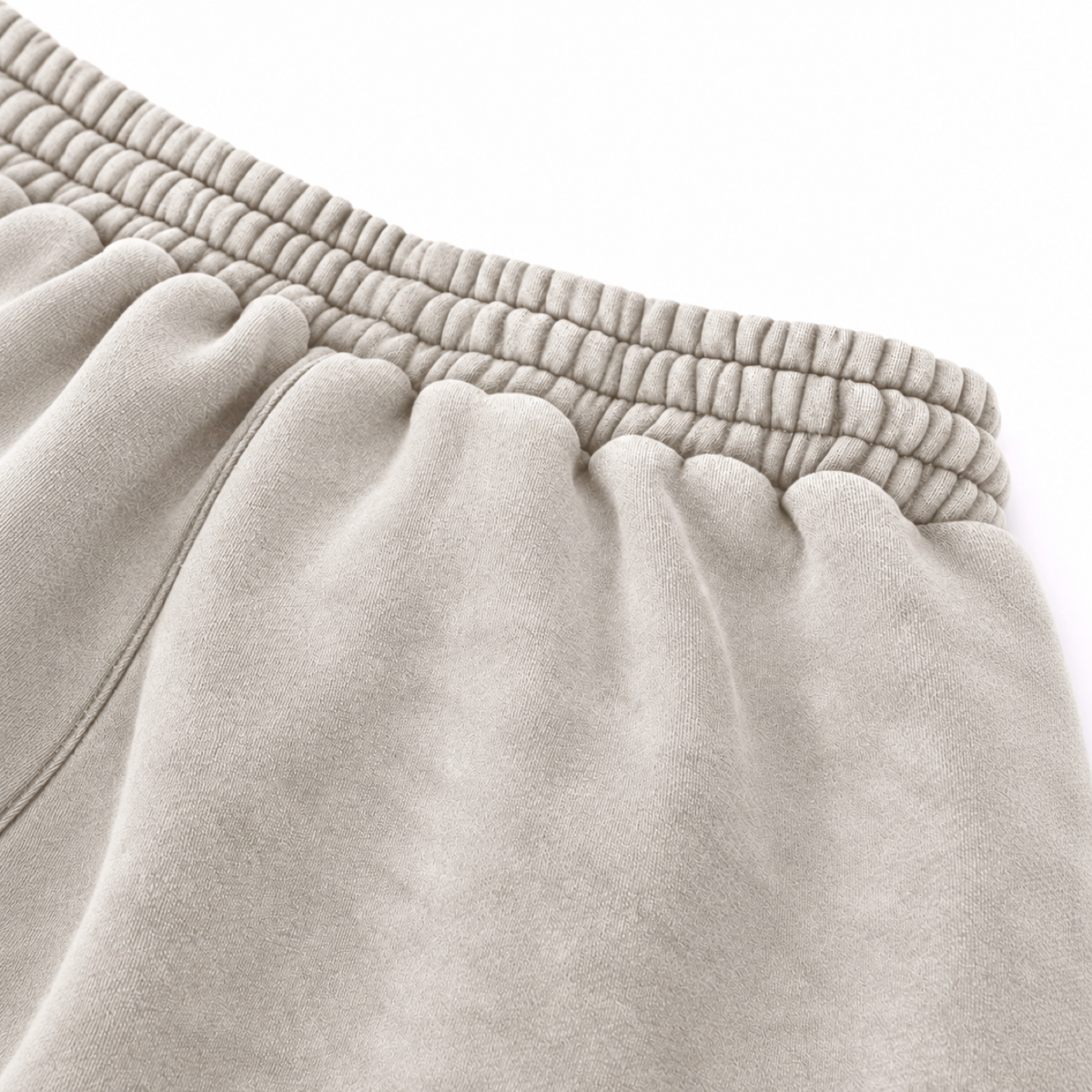DAWM ESSENTIAL 01 355 GSM jogger sweatpants in Bone, detail view two
