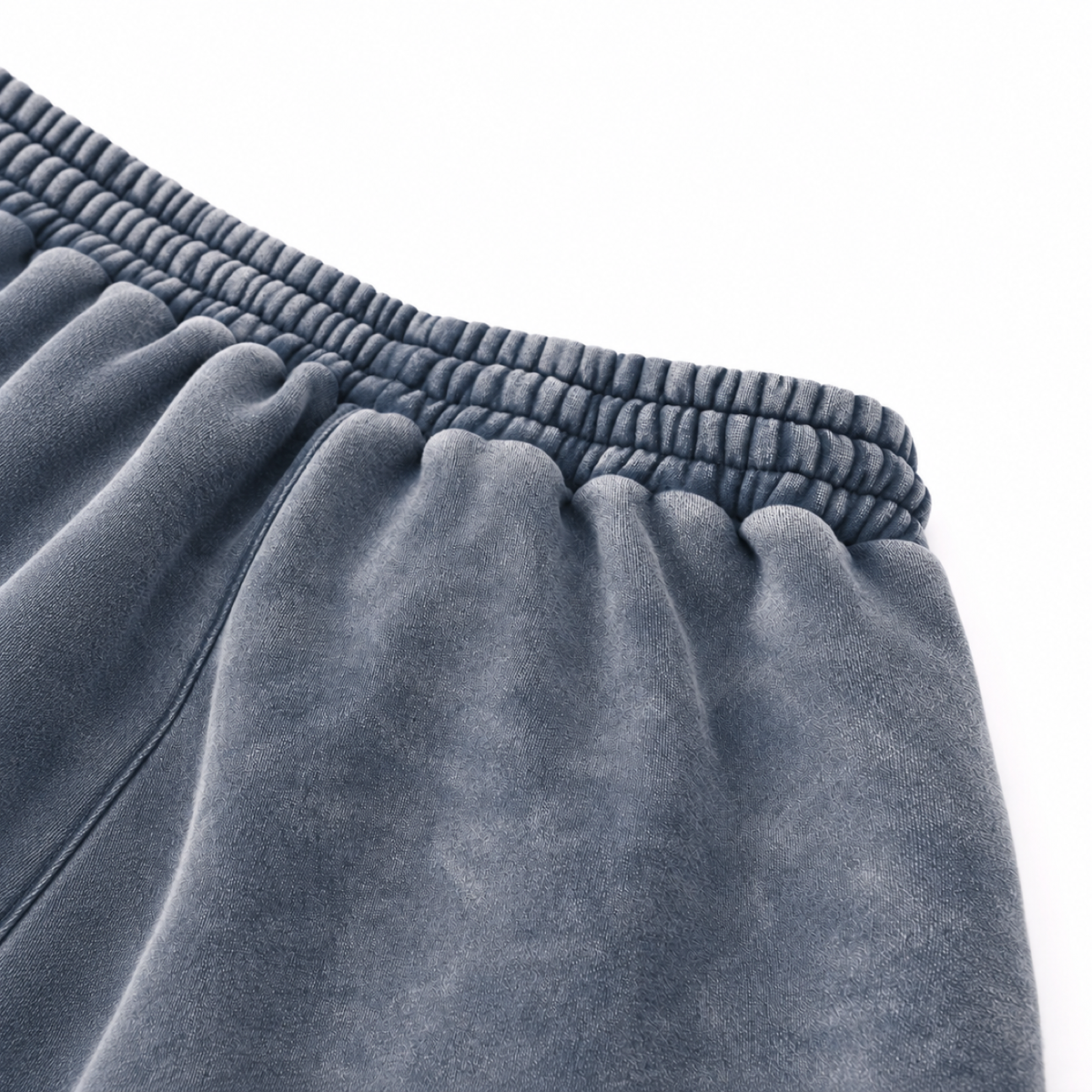 DAWM ESSENTIAL 01 355 GSM jogger sweatpants in Slate, detail view two